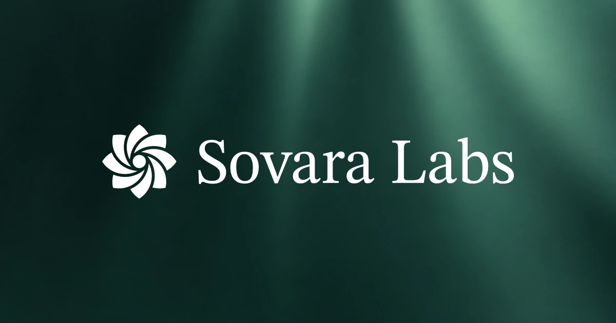 The logo in white, icon and name, on a dark green ground with soft rays of light.