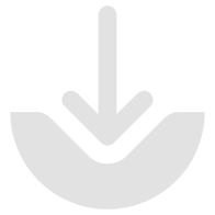 Icon: an arrow pointing down into a bowl, light grey, solid and rounded.