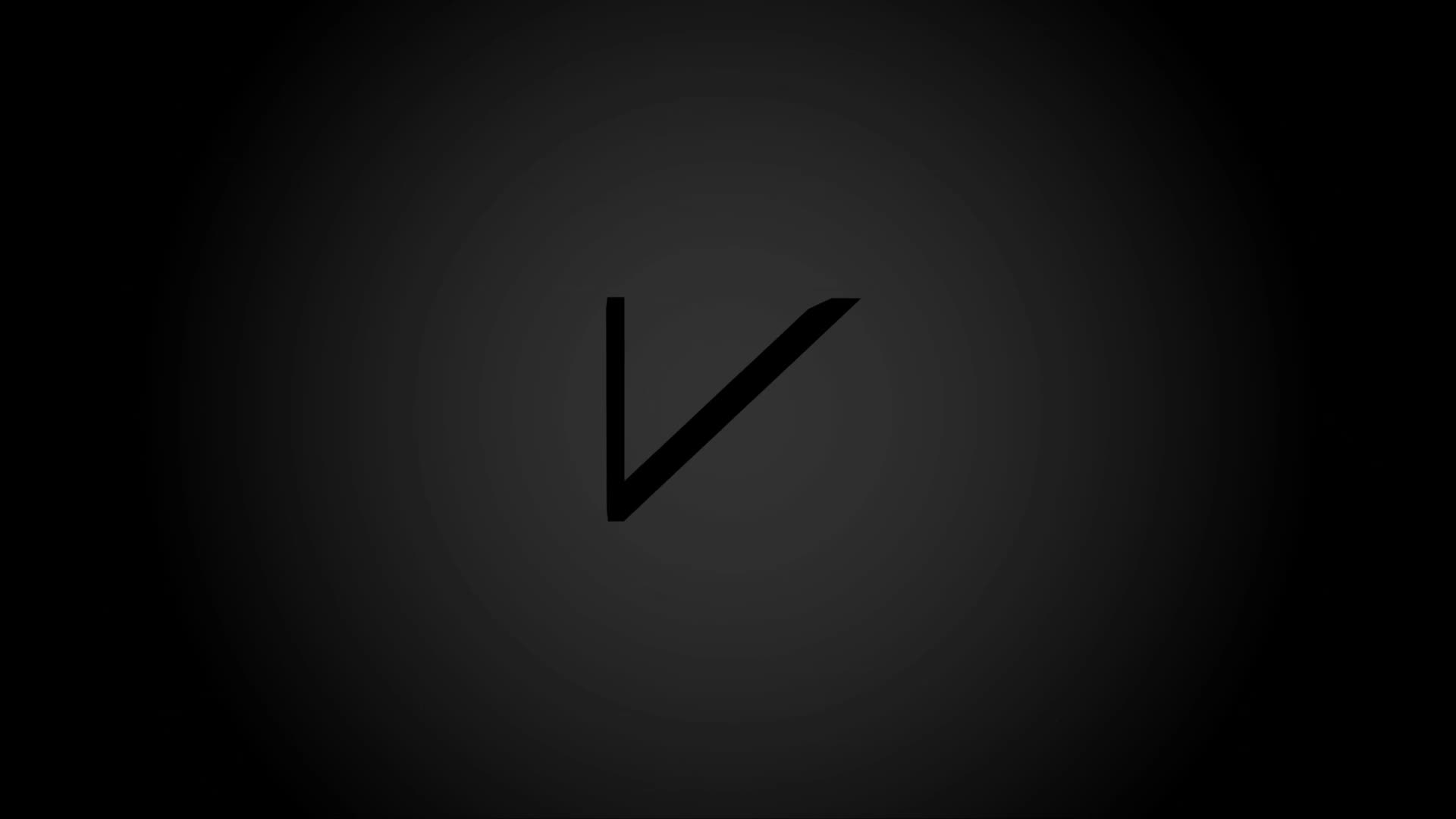 The Visible logo film, nine seconds, no sound: the angular VISIBLE logo flickers onto black in pink, orchid and light blue, then flat stripes and rings in light blue, yellow, orchid and pink fill the frame.