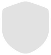 Icon: a shield, light grey, solid and rounded.