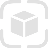 Icon: a cube inside a scan frame, light grey, solid and rounded.